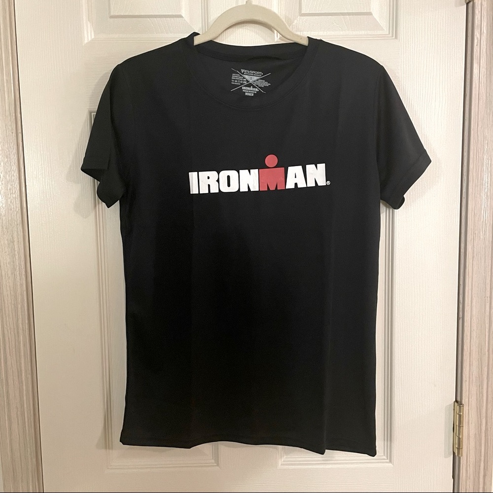 Women’s Black Athletic Ironman Top